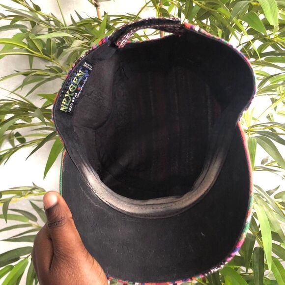 Y2K Boho Kitschy Gypsy Hippie Aztec Western Beaded cross cadet military cap hat